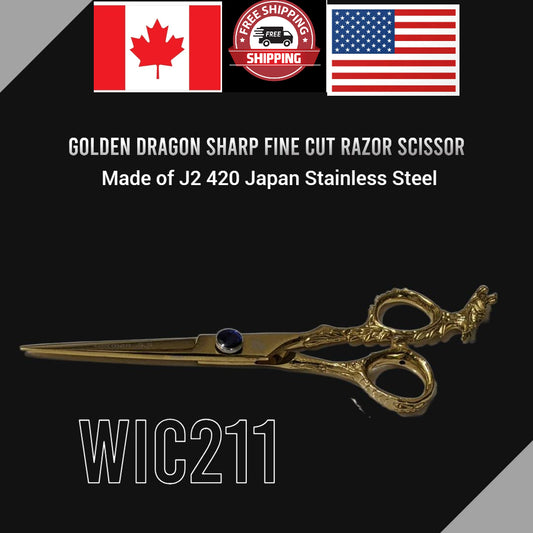 Golden Dragon Sharp Cut Razor Edge Babar Scissor 6.5"