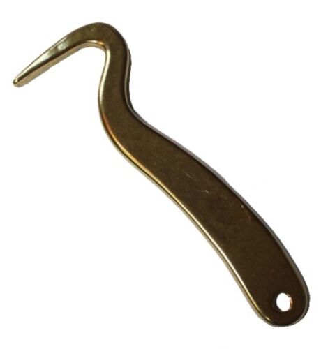 Equine Solid Brass Hoof Pick for Horse Grooming Ergonomic Shaped Handle