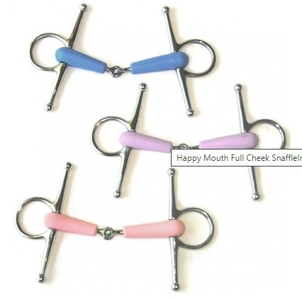 Happy Mouth Full Cheek Snaffle In Fun Colors - 4.5''