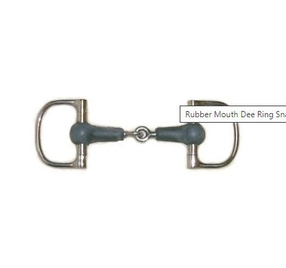 Rubber Mouth Dee Ring Snaffle 4''