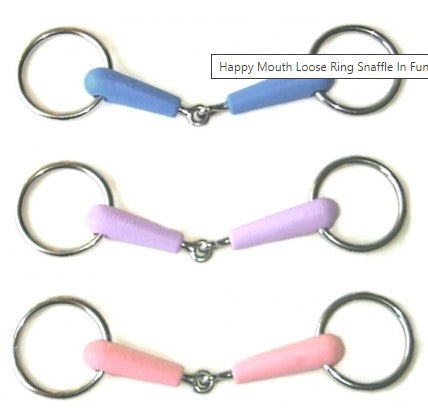 Happy Mouth Loose Ring Snaffle In Fun Colors - 4.5''