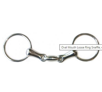 Oval Mouth Loose Ring Snaffle, 4.5"