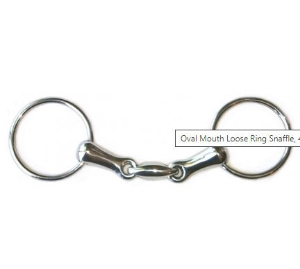 Oval Mouth Loose Ring Snaffle, 4.5"