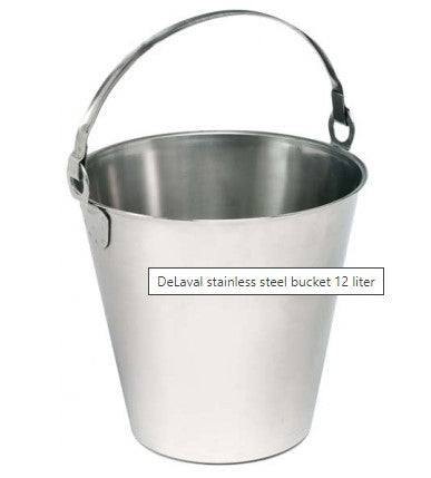 DeLaval stainless steel bucket 12 liter